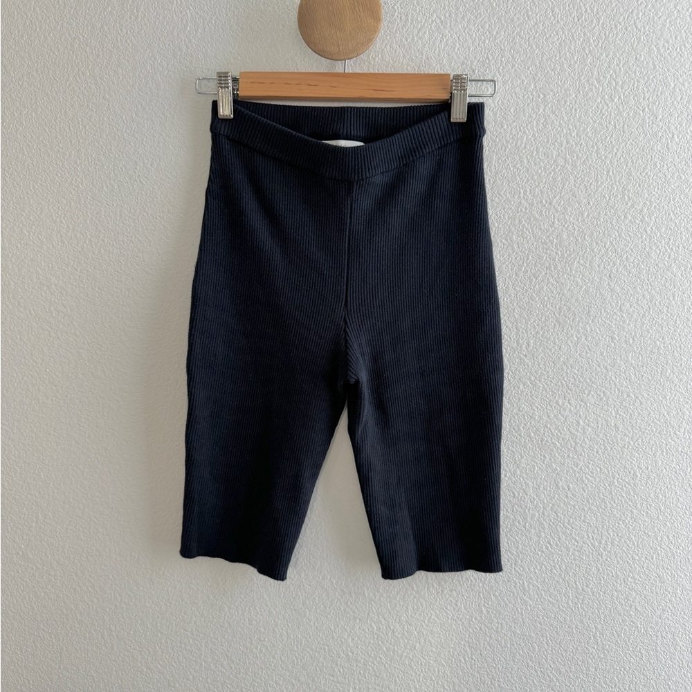 See by Chloe Navy Ribbed Biker Shorts Size